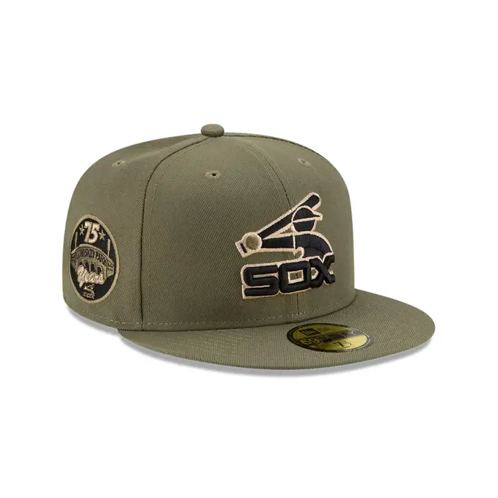 Chicago White Sox MLB COLOR UV 59FIFTY OLIVE/WLAND COMISKEY