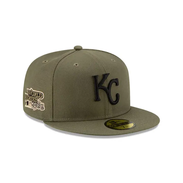 Kansas City Royals MLB COLOR UV 59FIFTY OLIVE/WLAND WS 1985