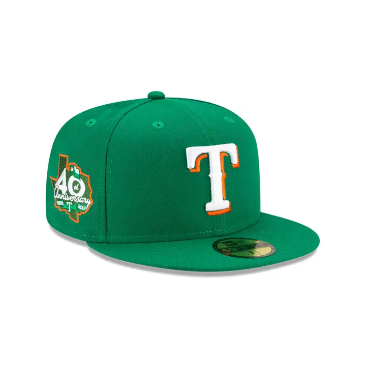 Texas Rangers MLB COLOR UV 59FIFTY KELLY/ORANGE 40E ANNIV VERT K/ORANGE