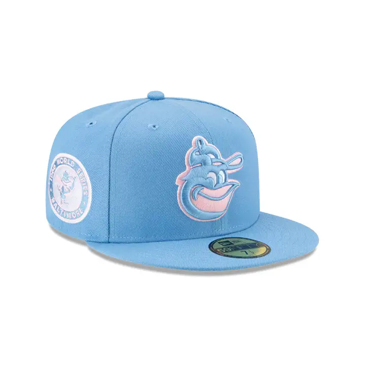 Baltimore Orioles MLB COLOR UV 59FIFTY SKY/PINK WS 1966 SKBL