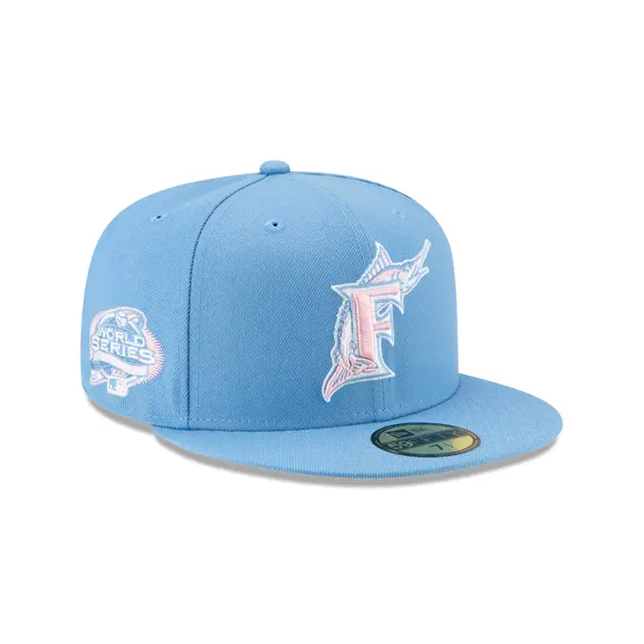 Florida Marlins MLB COLOR UV 59FIFTY SKY/PINK WS 2003 SKBL/P