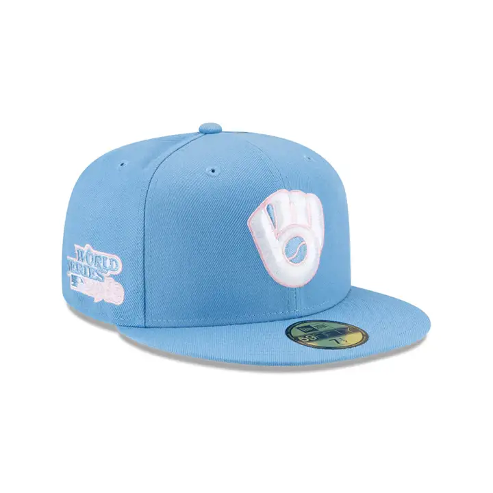 Casquette 59FIFTY MLB COLOR UV Milwaukee Brewers SKY/PINK WS 1982 SKBL