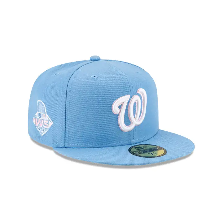 Washington Nationals MLB COULEUR UV 59FIFTY CIEL/ROSE WS 2019 D
