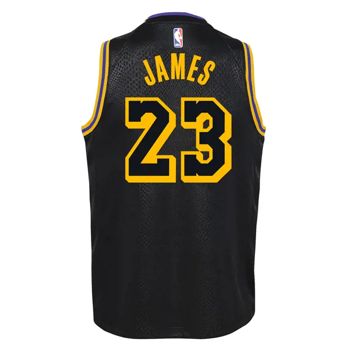 Maillot Swingman Mamba NBA Jeune LeBron James Lakers noir