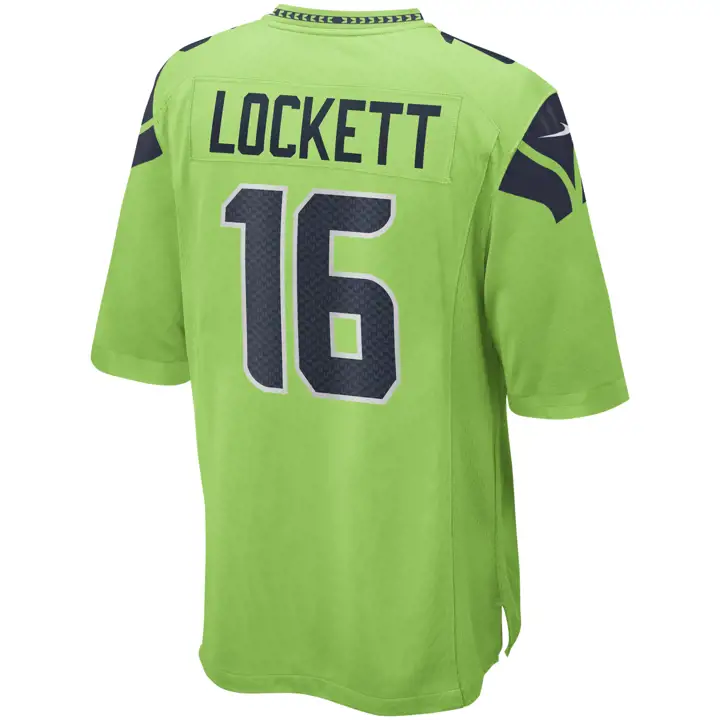 Maillot de match NFL SEAHAWKS Tyler Lockett vert citron