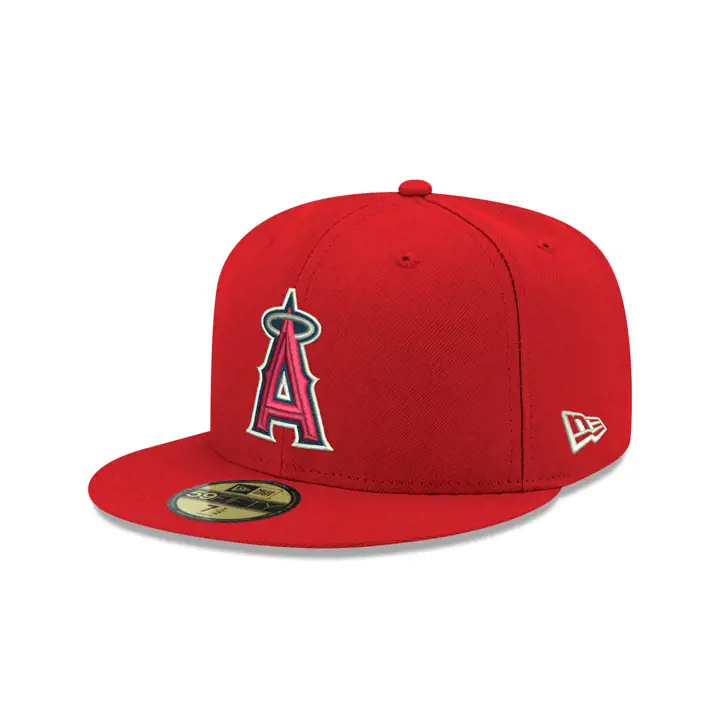 Anaheim Angels MLB Laine AC Gris Visière Rouge
