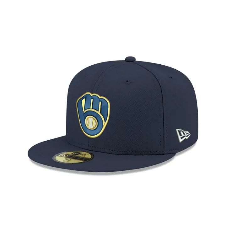 Milwaukee Brewers MLB LAINE AC GRIS UV Domicile MARINE