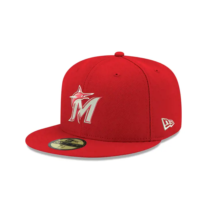 Casquette 59FIFTY MLB Re-Dub M Marlins rouge