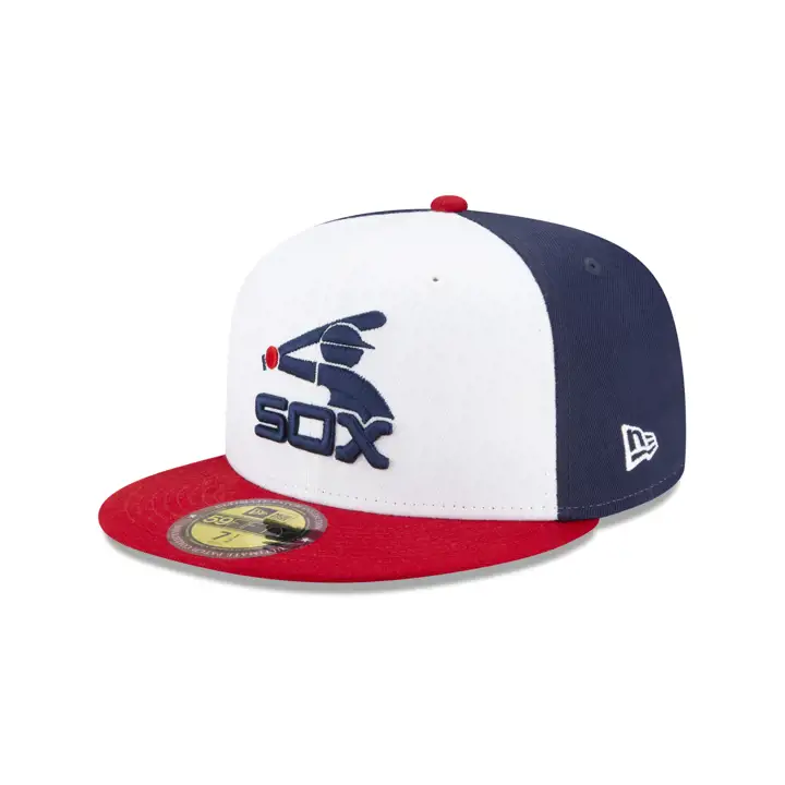 Casquette 59FIFTY MLB Stadium Patch White Sox de Chicago BLANC/ROUGE/BLEU MARINE