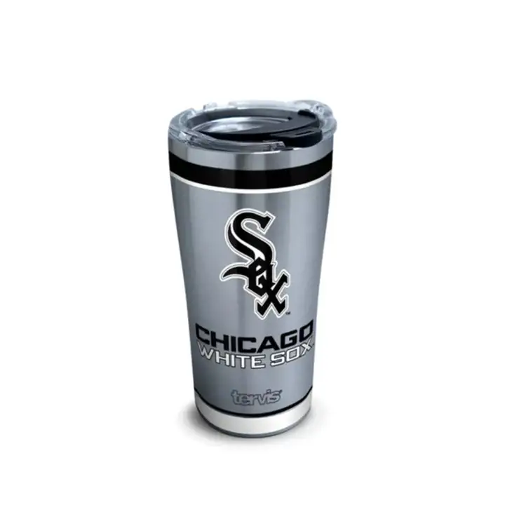 Gobelet de 20 oz. en acier inoxydable « Tradition » des White Sox de Chicago de la MLB, argent/blanc