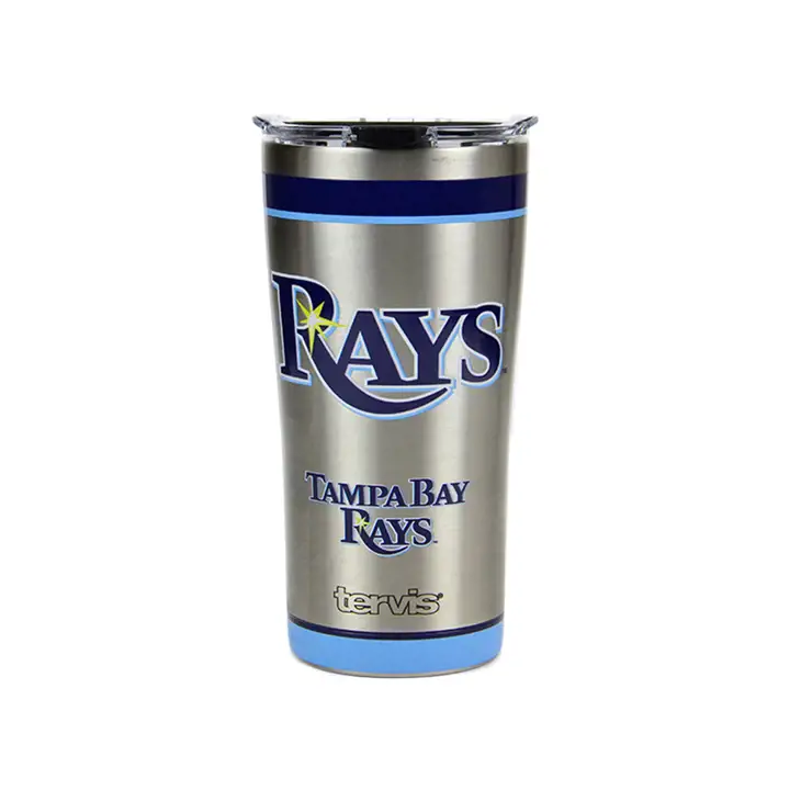 Tampa Bay Rays 20 oz. MLB Tradition Acier Inoxydable ARGENT/MARINE