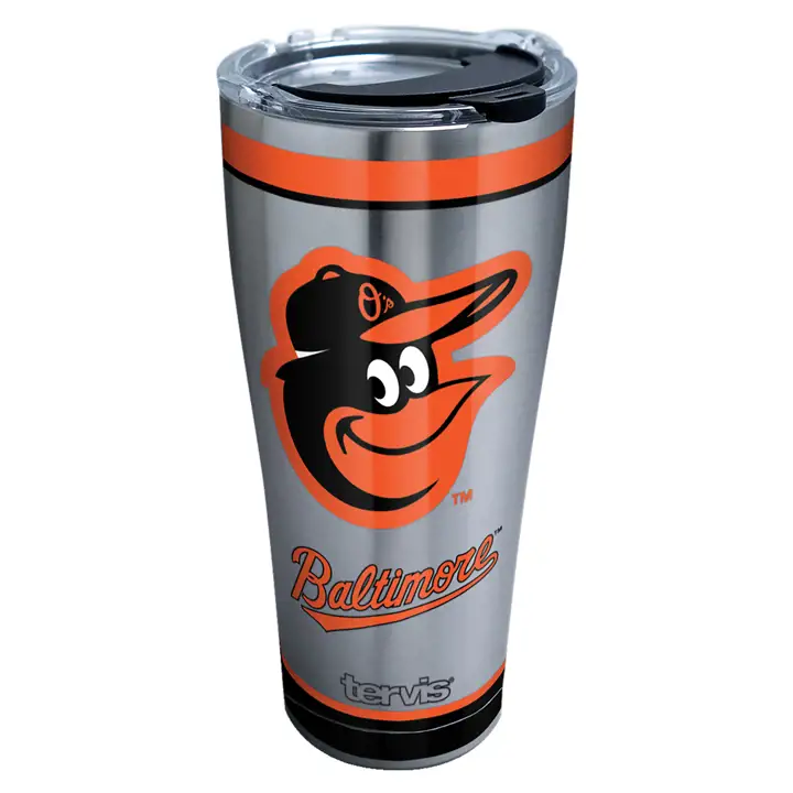 Baltimore Orioles 30oz. MLB Tradition en acier inoxydable ARGENT/O