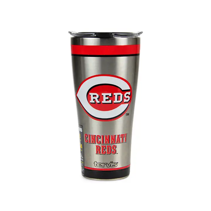 Cincinnati Reds 30 oz. MLB Tradition Acier Inoxydable ARGENT/ROUGE