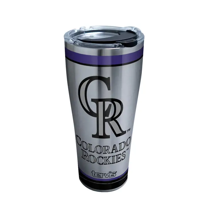 Colorado Rockies, 887 ml, acier inoxydable, MLB Tradition, ARGENT/VIOLET