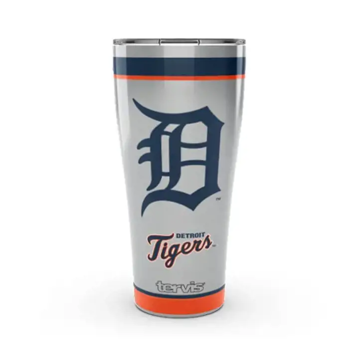 Detroit Tigers 30oz. MLB Tradition Acier Inoxydable ARGT/ORNG/