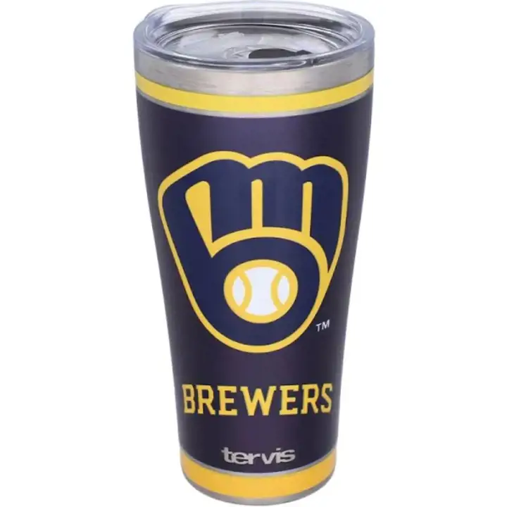 Milwaukee Brewers, 30 oz, MLB Tradition, Acier inoxydable, ARGENT/N