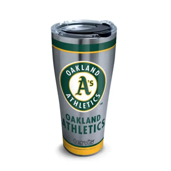 Oakland Athletics Gourde Tradition MLB en Acier Inoxydable 30 oz Argent/G
