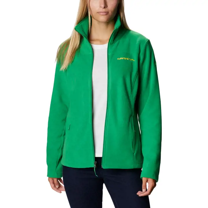 Veste zippée complète Oregon Ducks NCAA pour femme Give and Go II GRN