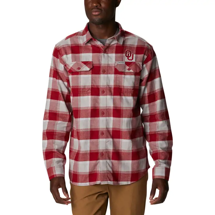 Oklahoma Sooners NCAA Pistolet de détresse Flanelle ROUGE FONCÉ