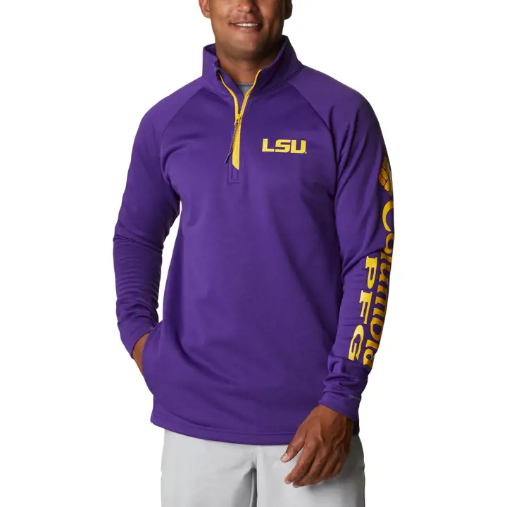 L.S.U. NCAA Terminal Tackle 1/4 Zip PUR