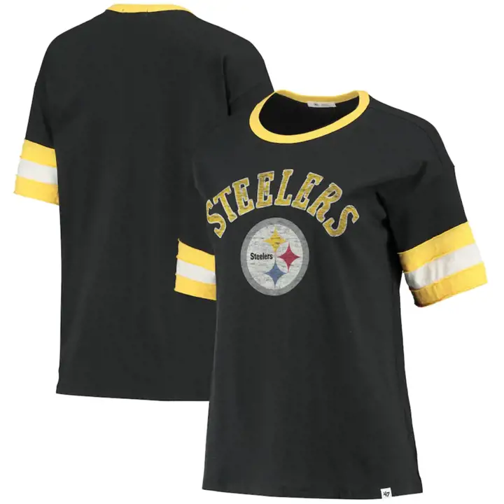 T-shirt Dani NFL des Steelers de Pittsburgh pour femme, 21, noir