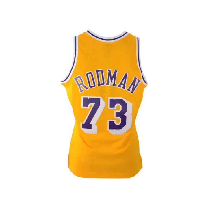 Maillot Swingman LAKERS NBA M&N Dennis Rodman jaune