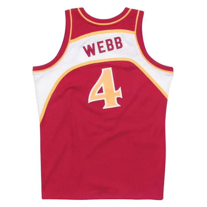 Maillot NBA M&N Swingman HAWKS Spud Webb rouge