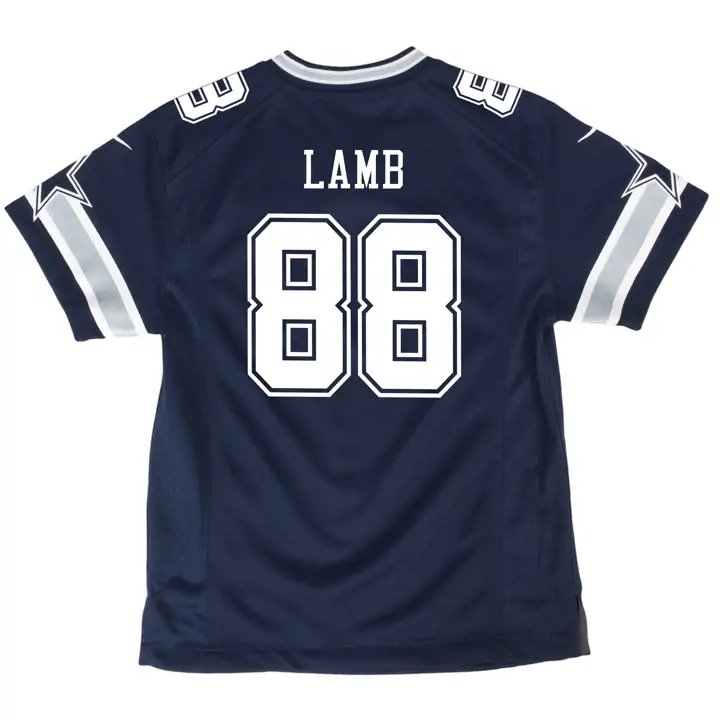 Maillot de match NFL pour jeune Dallas Cowboys Lamb marine