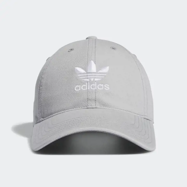 Casquette décontractée avec bride arrière Adidas Originals pour femme gris clair/blanc