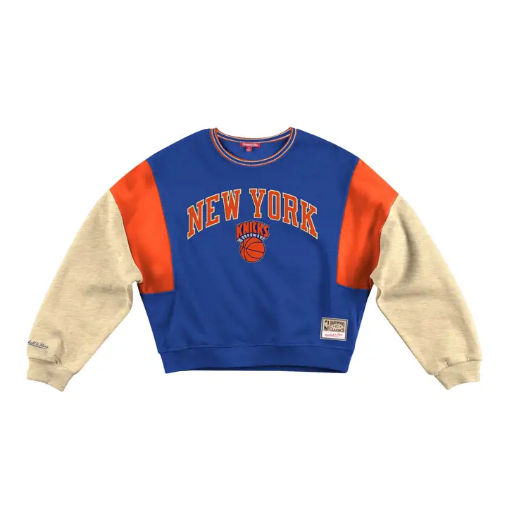 NEW YORK KNICKS NBA MN Sweatshirt Colorblock Femme Bleu