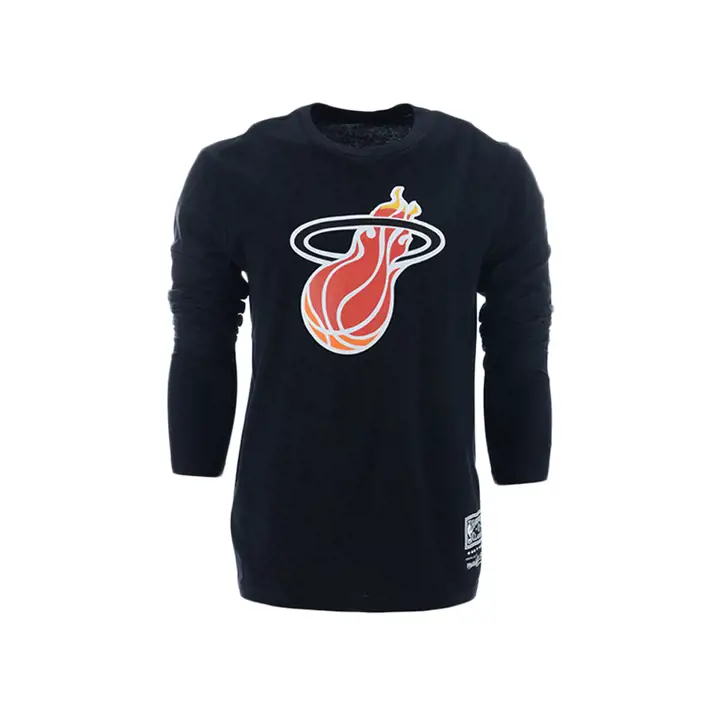 MIAMI HEAT NBA MN Logo rétro Manches longues noir