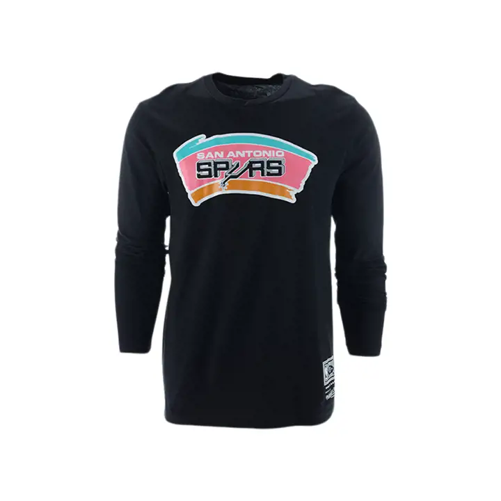 SAN ANTONIO SPURS NBA MN Logo Rétro Manches Longues noir