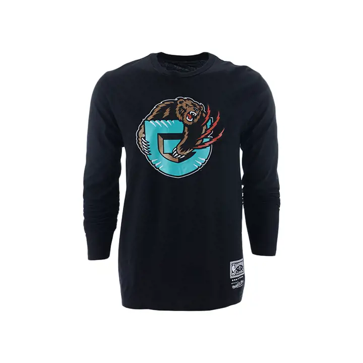 VANCOUVER GRIZZLIES NBA MN Logo Rétro Manches Longues noir