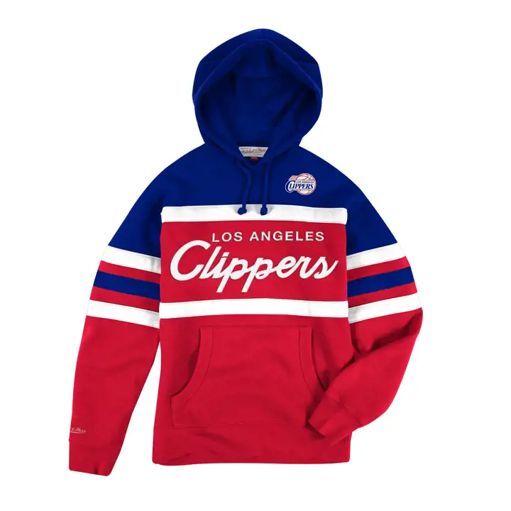 LOS ANGELES CLIPPERS NBA MN Hoodie à Capuche Entraîneur Bleu
