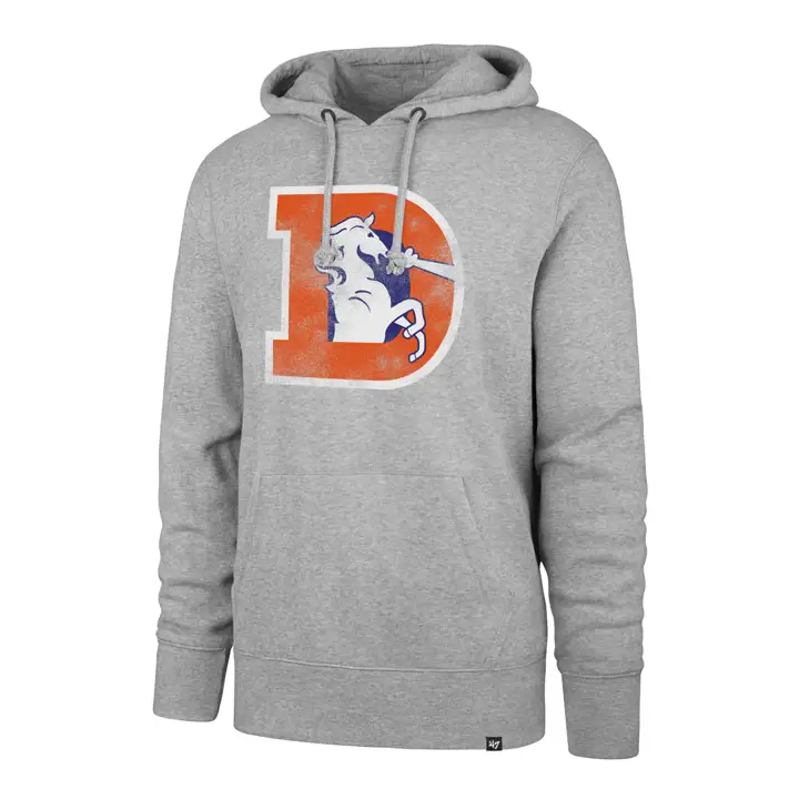 DENVER BRONCOS NFL Throwback Headline Hood 21 GRY