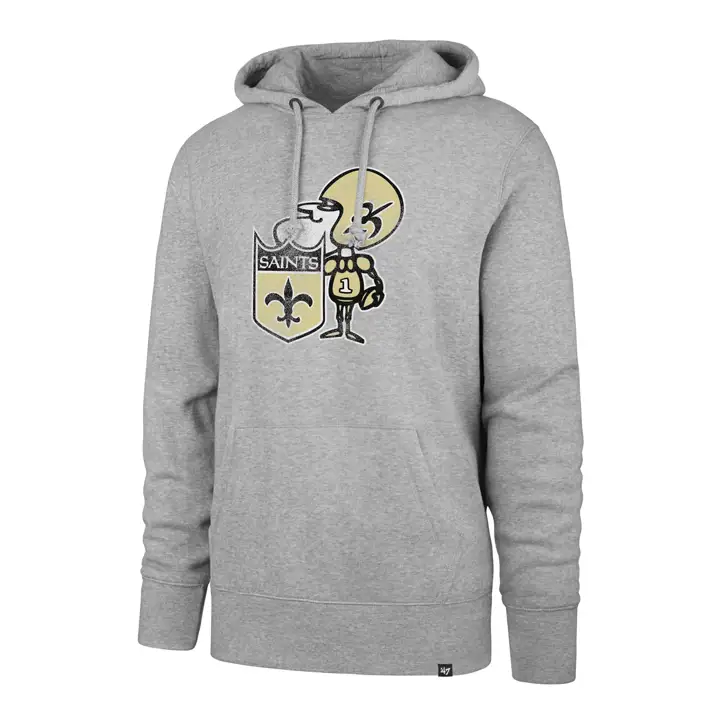 NEW ORLEANS SAINTS NFL Throwback Headline Hood 21 GRY