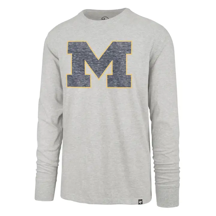 T-shirt Franklin à manches longues Premier NCAA Michigan Wolverines 21 GRY