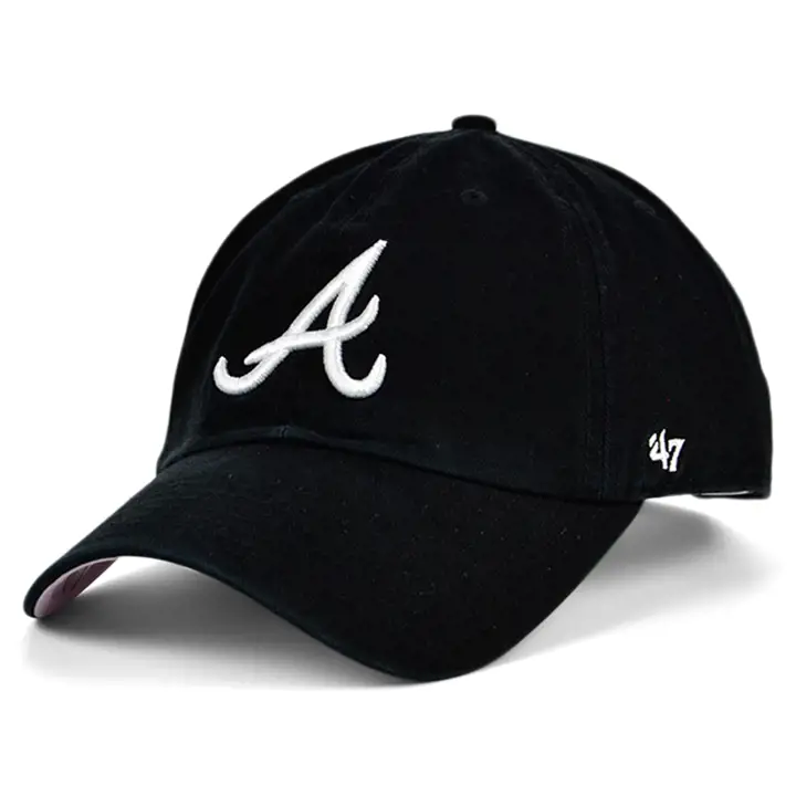 CASQUETTE ATLANTA BRAVES MLB BALLPARK COLOR UV 47 CLEAN UP NOIR/ROSE