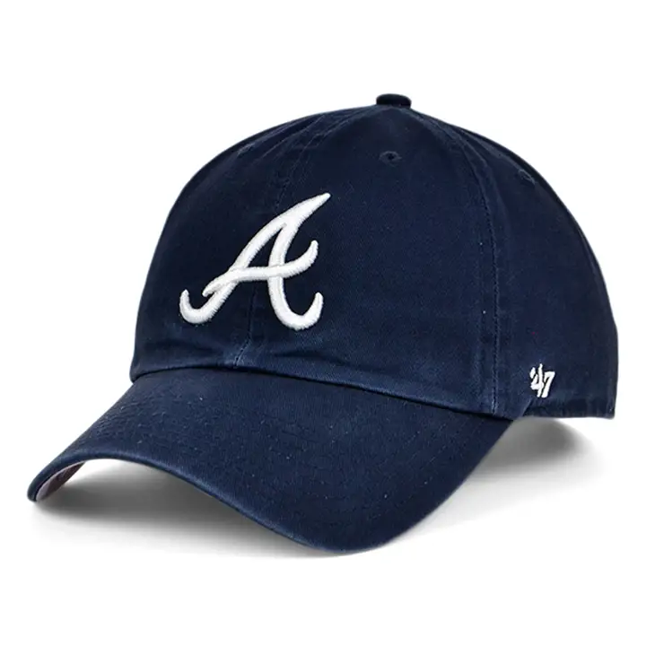 CASQUETTE ATLANTA BRAVES MLB BALLPARK COLOR UV 47 CLEAN UP MARINE/ROSE