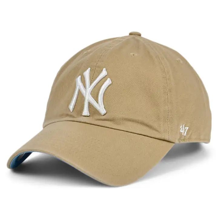 NEW YORK YANKEES CASQUETTE MLB BALLPARK COULEUR UV 47 CLEAN UP KHA/LBL