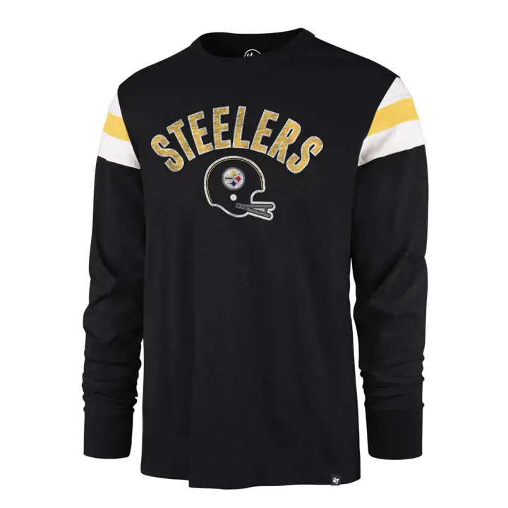 T-shirt à manches longues NFL Franklin Rooted Steelers 21 noir