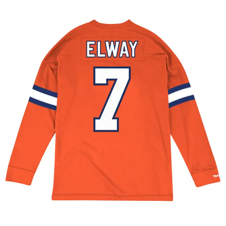 DENVER BRONCOS NFL Nom et numéro Manches longues Elway org