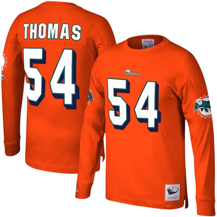 MIAMI DOLPHINS NFL Nom et numéro Manches longues Thomas org