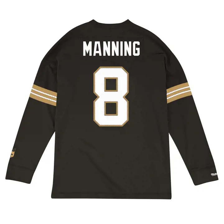 NEW ORLEANS SAINTS NFL Nom et numéro Manches longues Manning bl