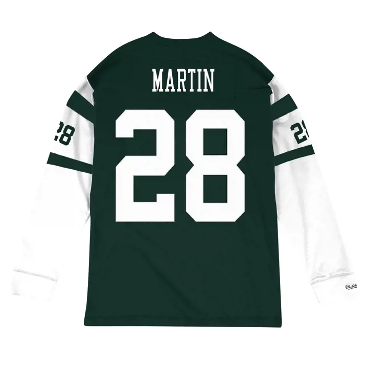 NEW YORK JETS NFL Manches longues Nom et numéro Martin vert