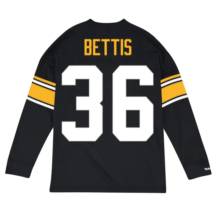 PITTSBURGH STEELERS NFL Nom et Numéro Manches Longues Bettis bl