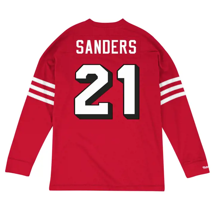 SAN FRANCISCO 49ERS NFL Nom et numéro manches longues Sanders R