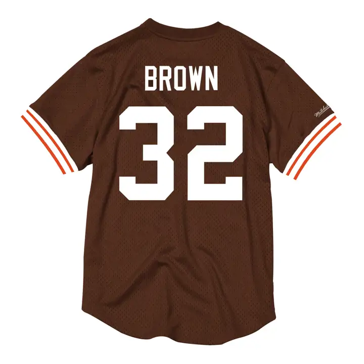 CLEVELAND BROWNS NFL Maillot en mesh col rond Nom et numéro Marron brn