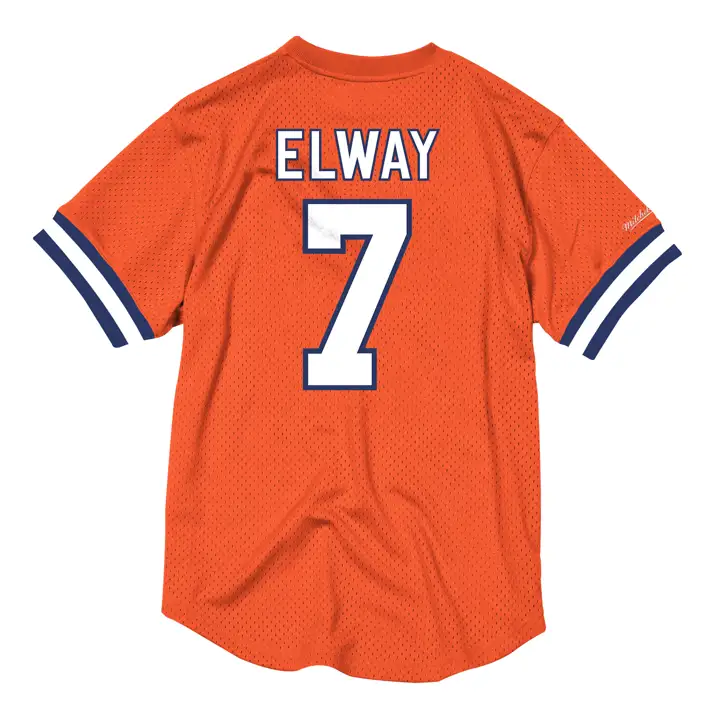 DENVER BRONCOS NFL Col rond en maille Nom et numéro Elway org