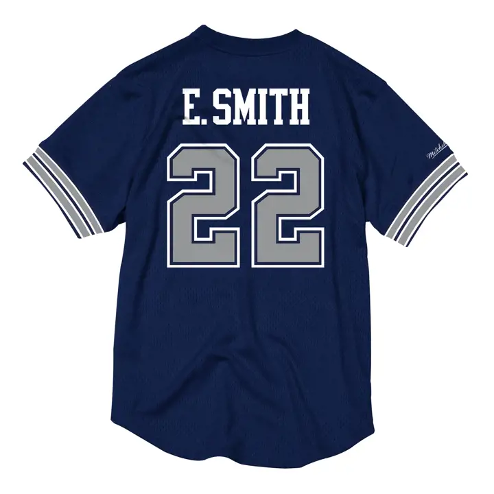 T-shirt à col rond en mesh DALLAS COWBOYS NFL avec nom et numéro Smith marine